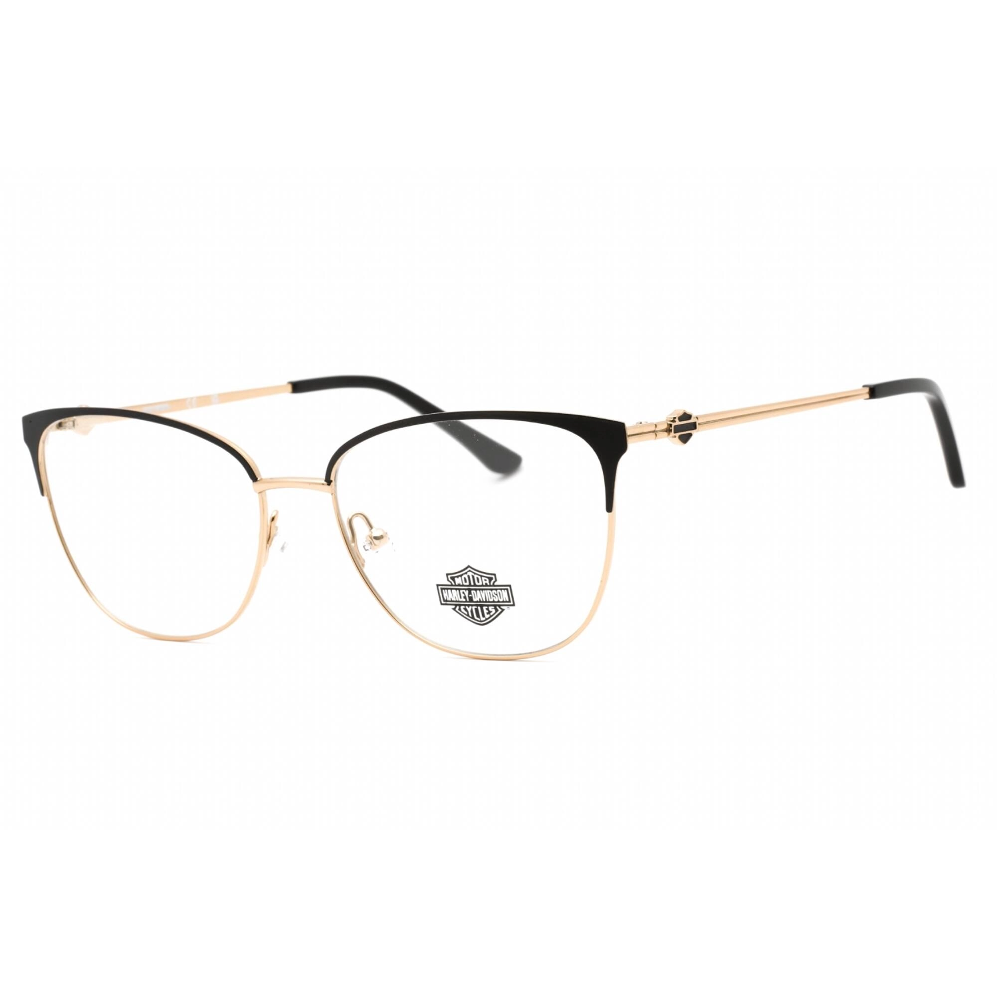 Harley Davidson Women's Eyeglasses - Black/Other Metal Cat Eye Frame | HD0569 005