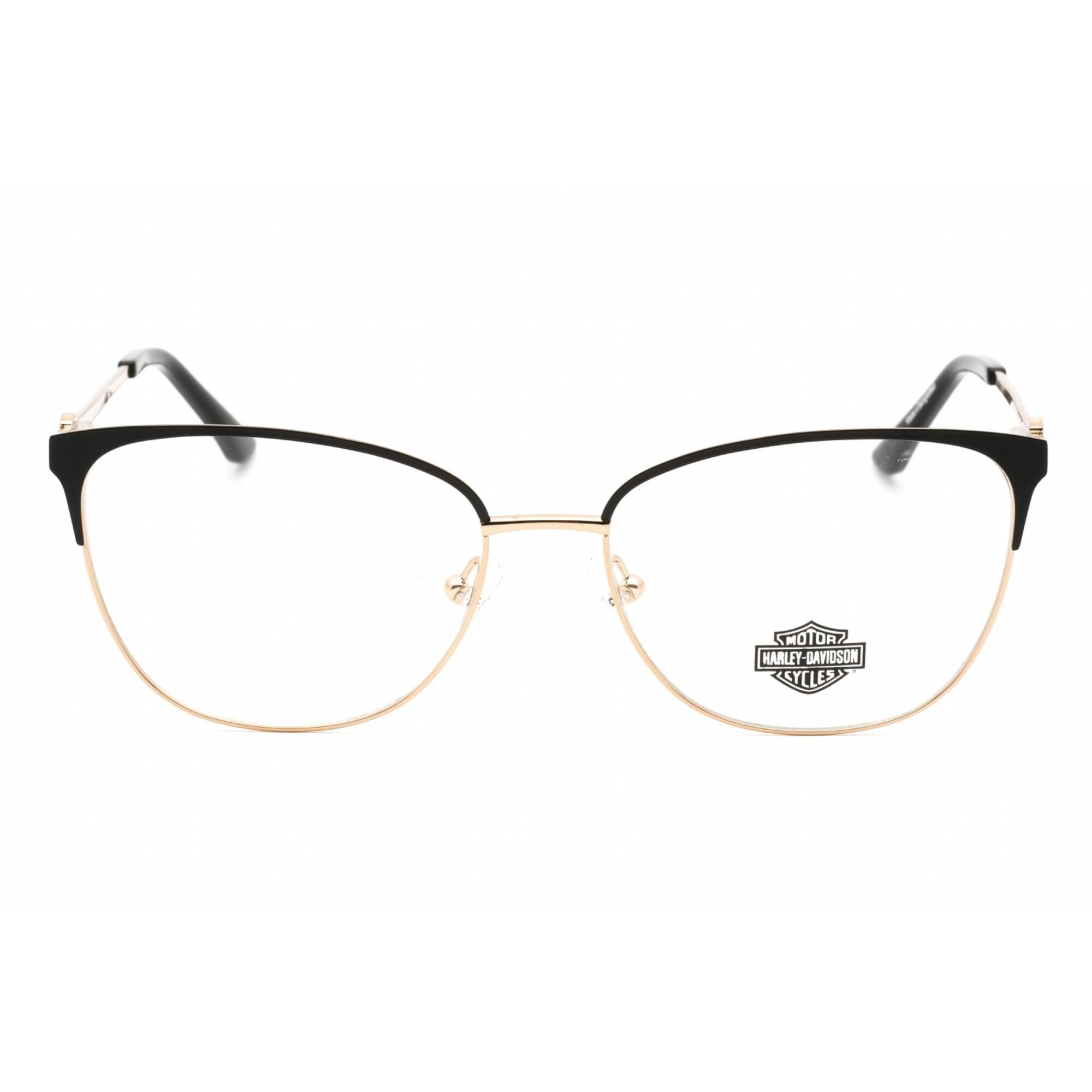 Harley Davidson Women's Eyeglasses - Black/Other Metal Cat Eye Frame | HD0569 005