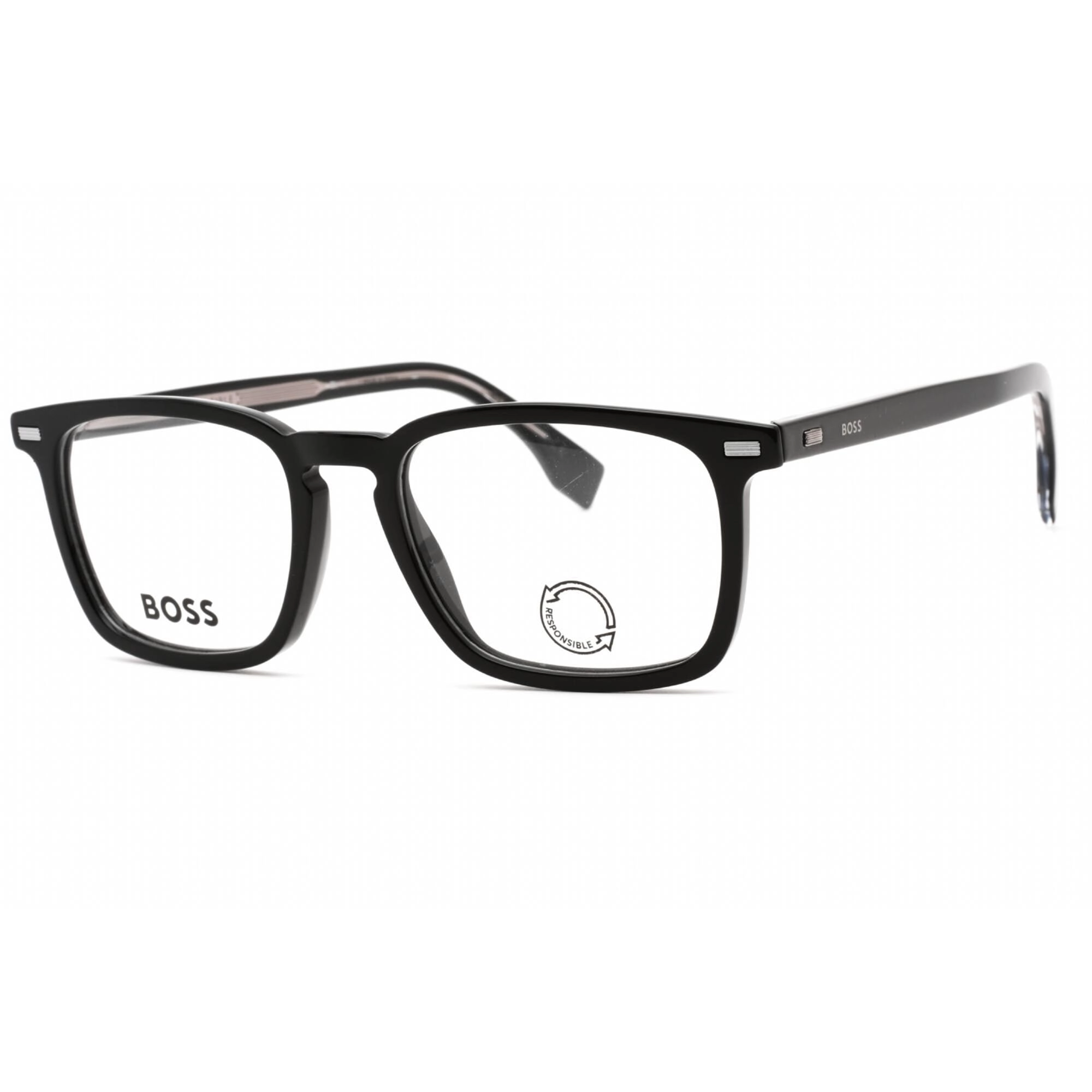 Hugo Boss Women's Eyeglasses - Black Plastic Frame Clear Demo Lens | BOSS 1368 0807 00