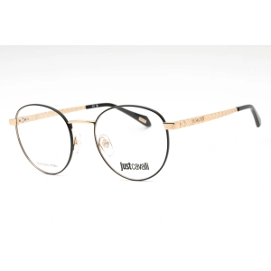 Just Cavalli Women's Eyeglasses - Black On Rose Gold Metal Round Frame | VJC017 0301