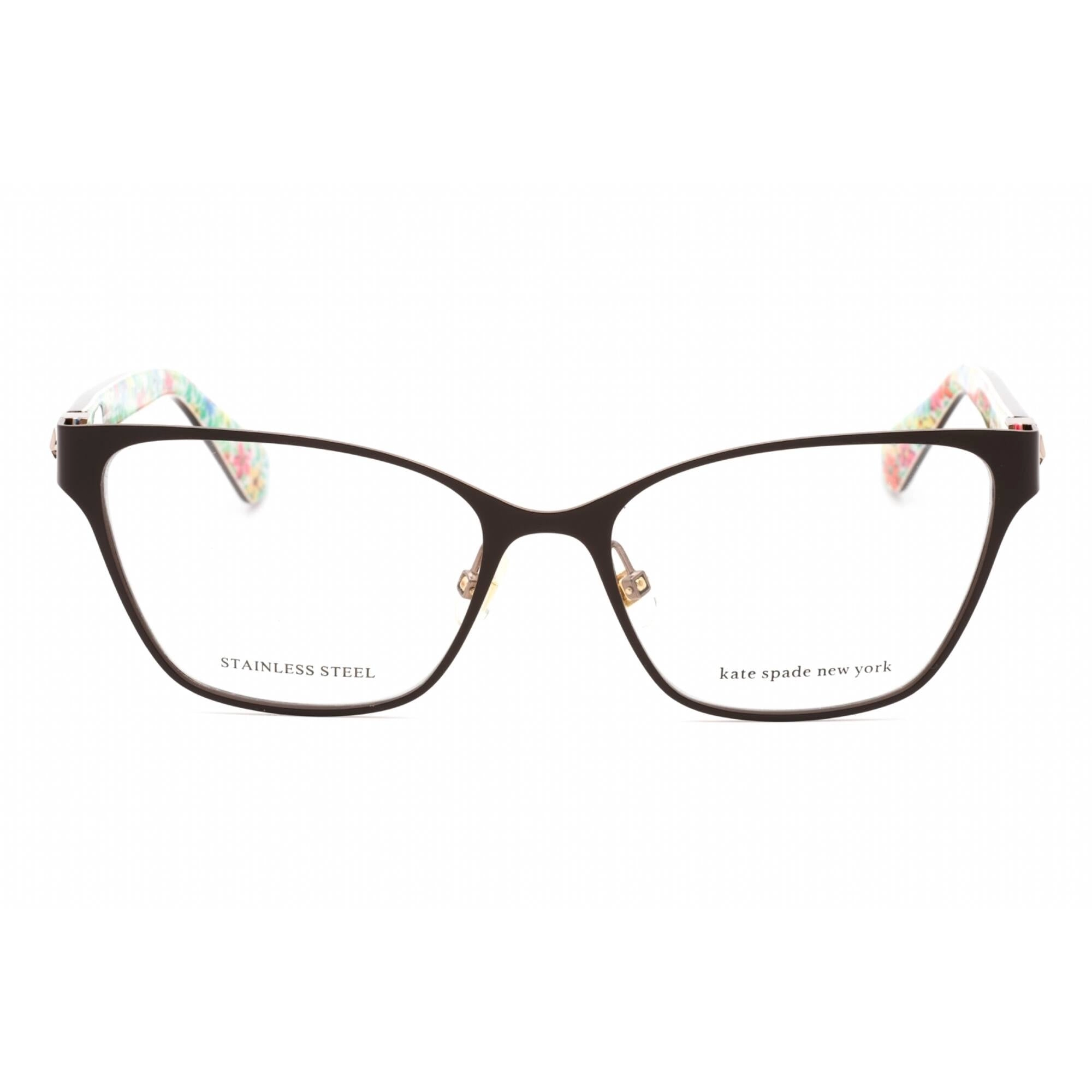 Kate Spade Women's Eyeglasses - Brown Cat Eye Frame Clear Demo Lens | IVIE 009Q 00