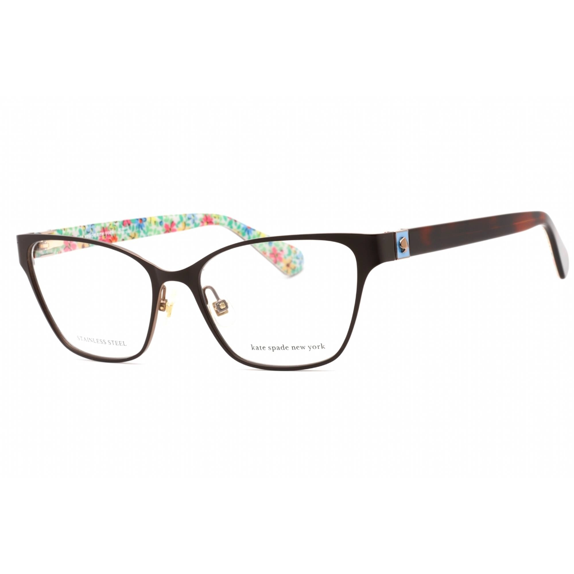 Kate Spade Women's Eyeglasses - Brown Cat Eye Frame Clear Demo Lens | IVIE 009Q 00