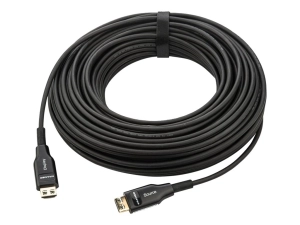 Kramer CLS-AOCH/60F - High Speed - HDMI cable - HDMI male to HDMI male - 164 ft - hybrid copper/fiber optic - black - halogen-free, 97-04160164