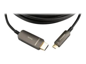 Kramer CLS-AOCU/CH - Adapter cable - 24 pin USB-C male to HDMI male - 15 ft - fiber optic - black - halogen-free, active, 4K60Hz 97-04400015
