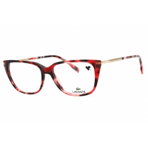 Lacoste Women's Eyeglasses - Havana Red Acetate Cat Eye Full Rim Frame | L2939 615