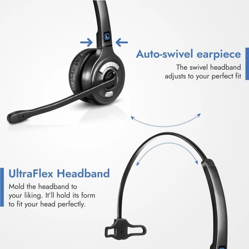 Leitner LH370 – Tri-Compatible Wireless Office Headset – Professional Bundle