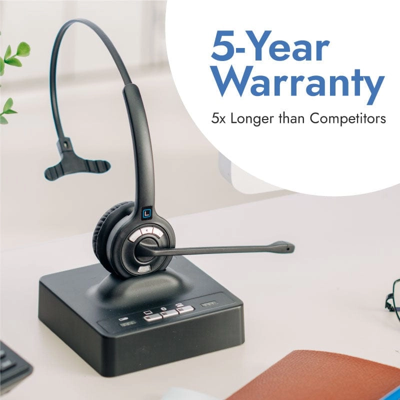 Leitner LH370 – Tri-Compatible Wireless Office Headset – Professional Bundle