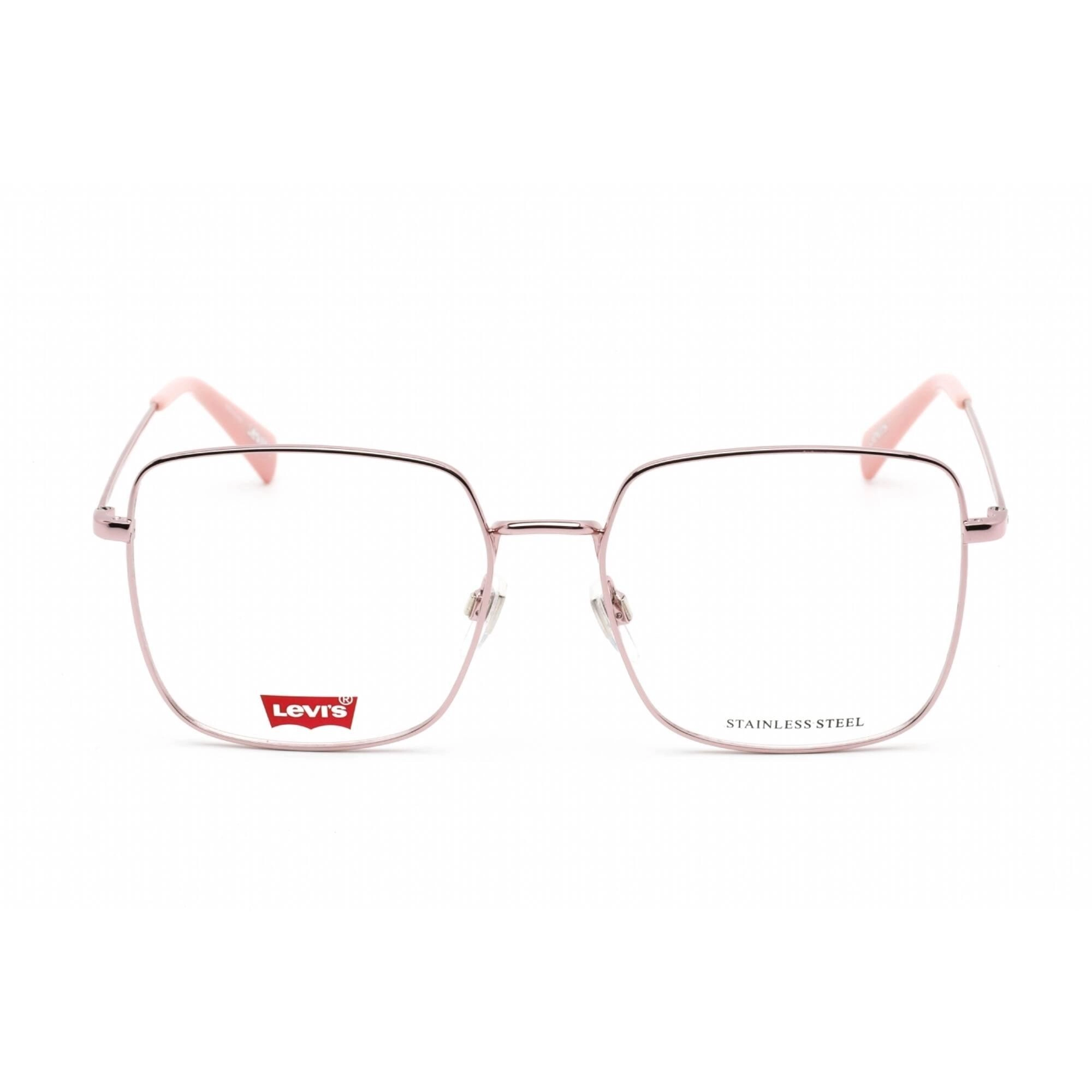 Levi's Women's Eyeglasses - Full Rim Pink Square Stainless Steel | LV 1010 035J 00