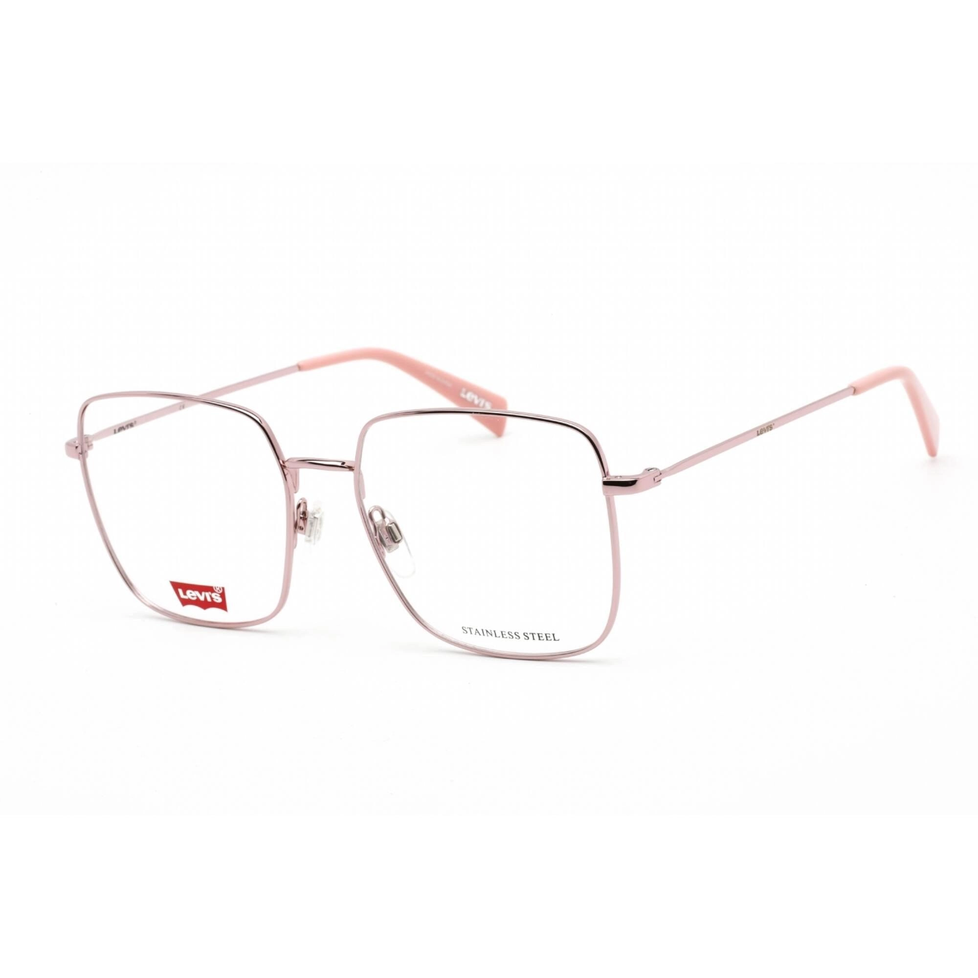 Levi's Women's Eyeglasses - Full Rim Pink Square Stainless Steel | LV 1010 035J 00