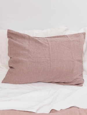 Linen Pillowcase | Rosy Brown