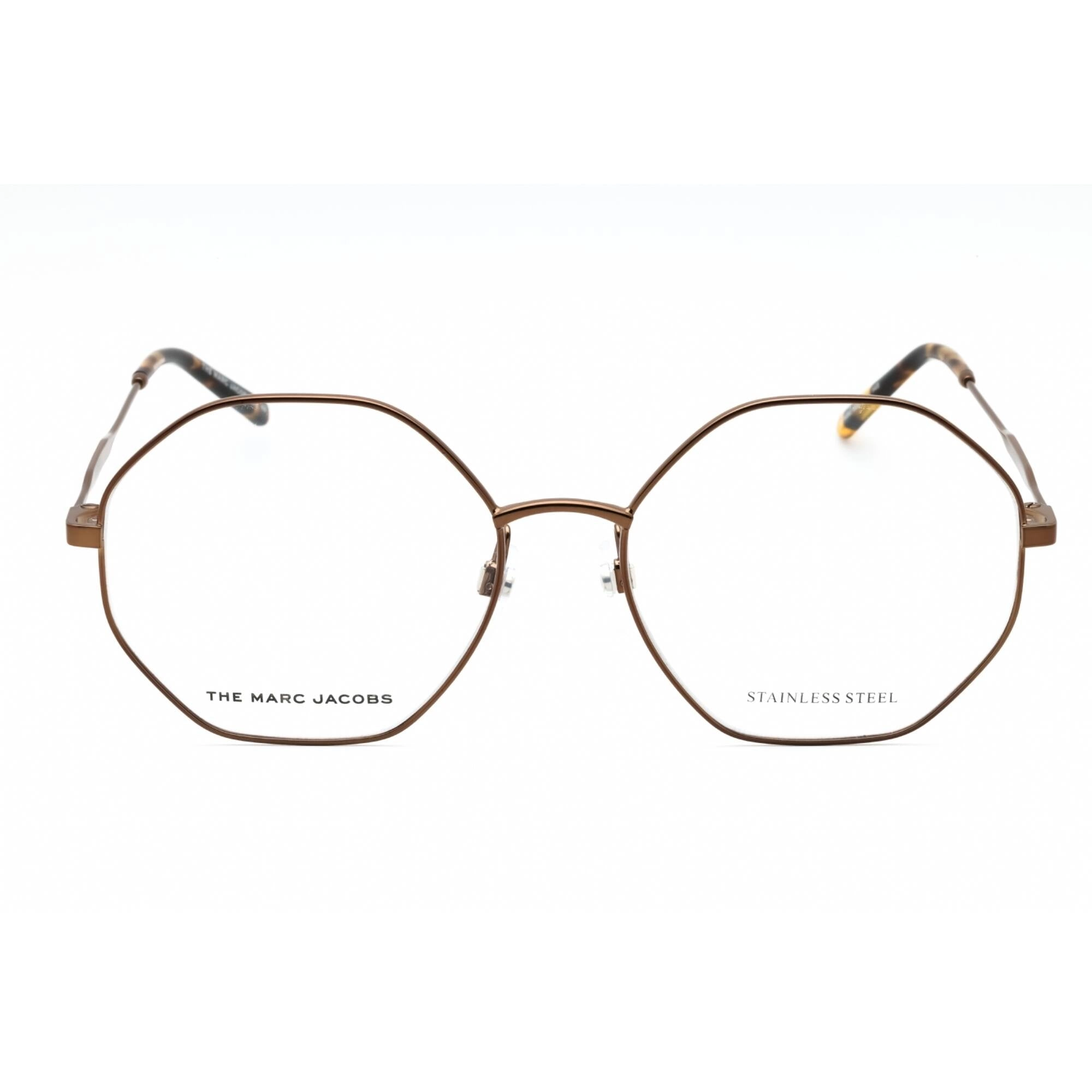 Marc Jacobs Women's Eyeglasses - Brown Metal Geometric Full Rim | MARC 622 009Q 00