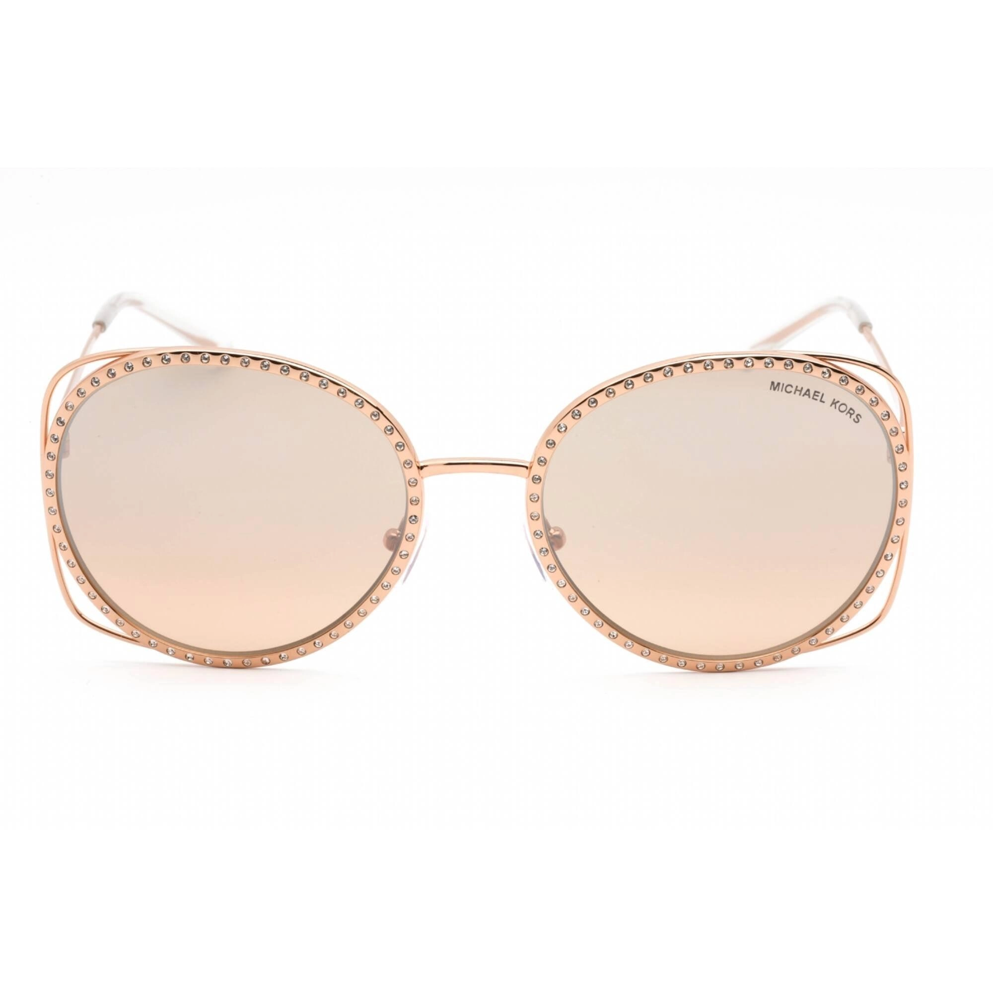 Michael Kors Women's Sunglasses - Full Rim Rose Gold Metal Round | 0MK1118B 11088Z