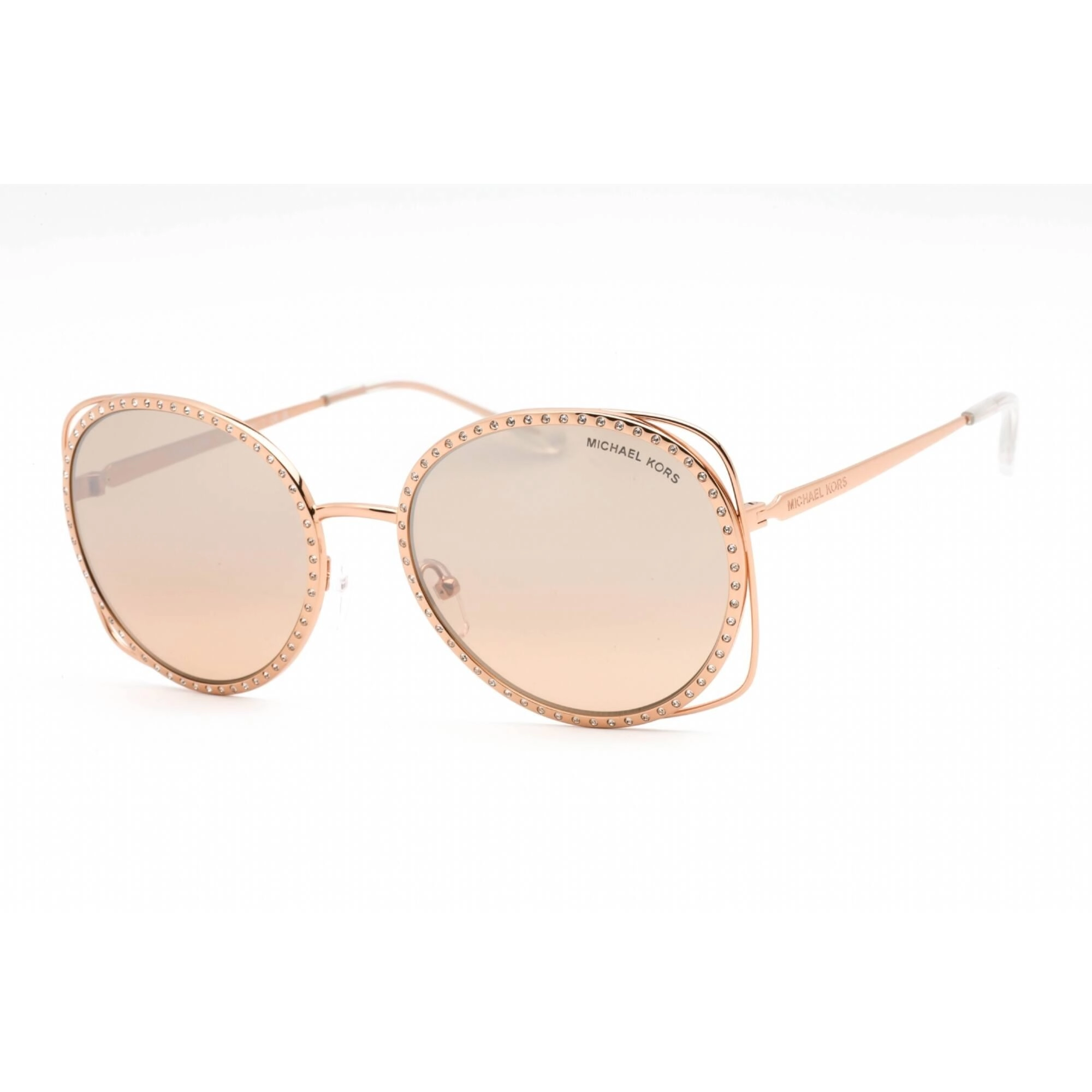 Michael Kors Women's Sunglasses - Full Rim Rose Gold Metal Round | 0MK1118B 11088Z
