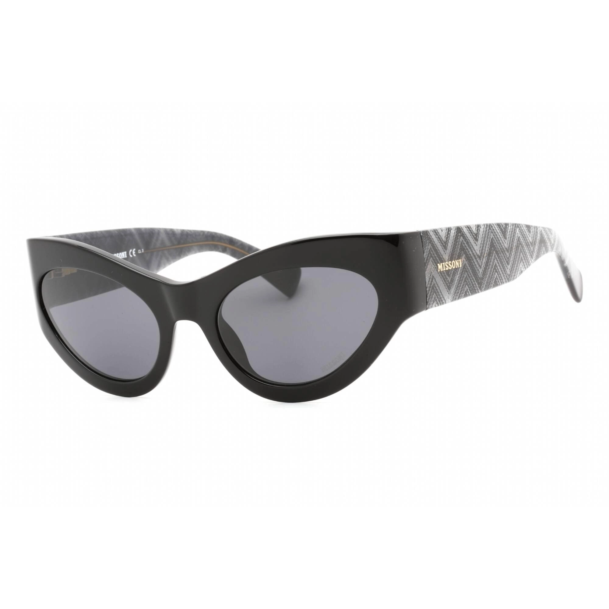 Missoni Women's Sunglasses - Black Cat Eye Shape Frame Grey Lens | MIS 0078/S 0807 IR