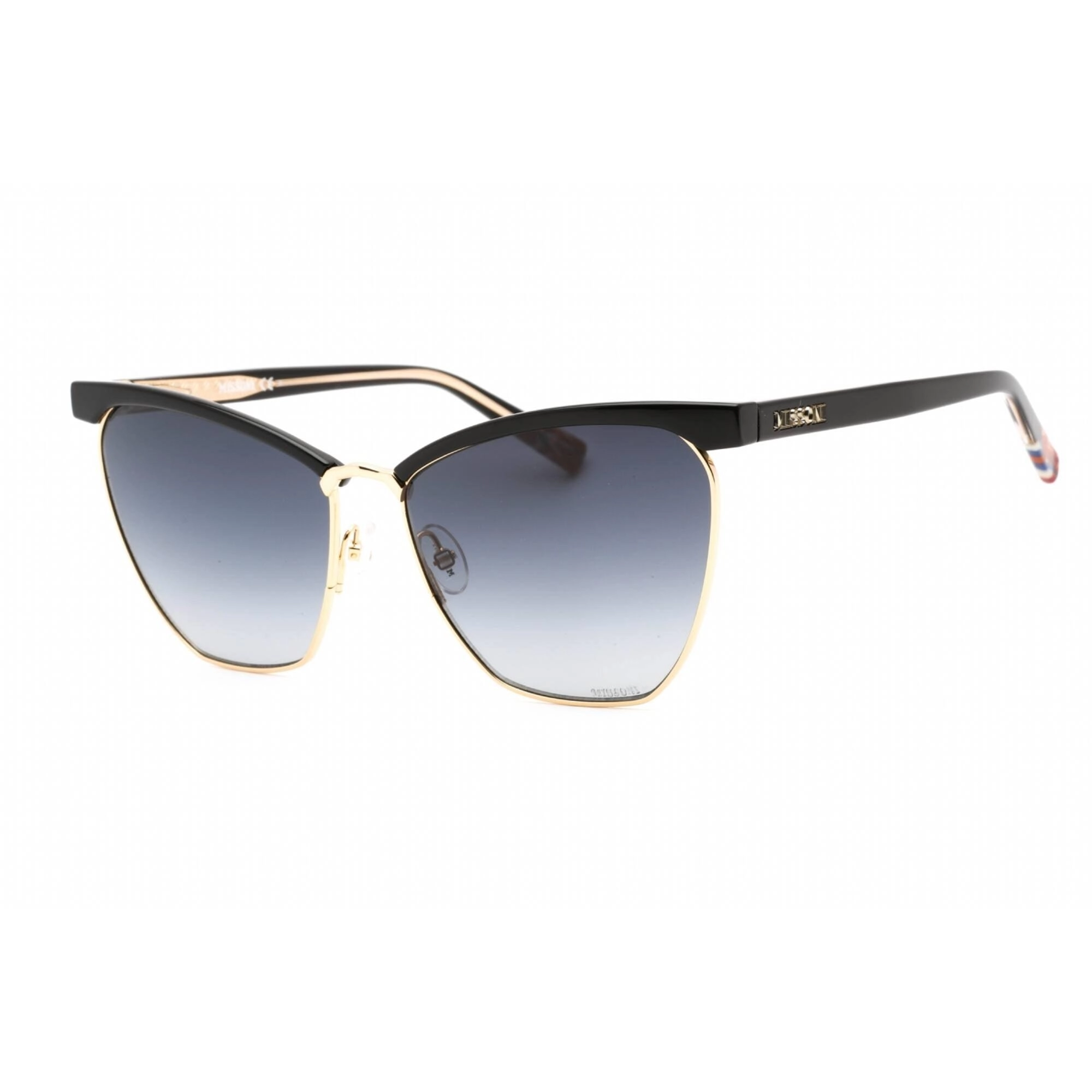 Missoni Women's Sunglasses - Black Gold Frame Dark Grey Sf Lens | MIS 0009/S 02M2 9O