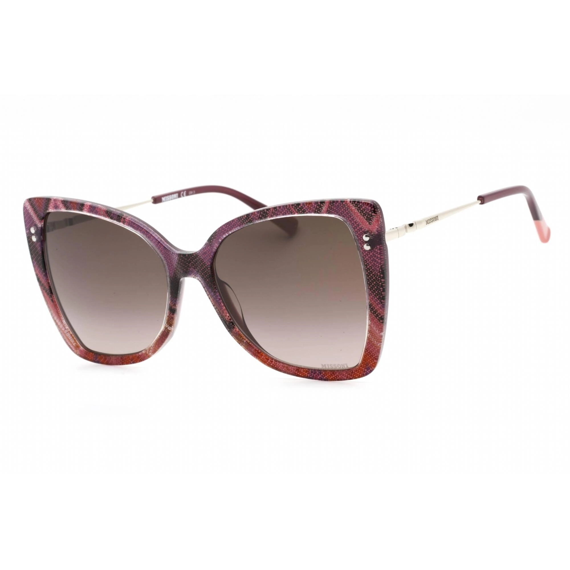 Missoni Women's Sunglasses - Cat Eye Frame Burgundy Shaded Lens | MIS 0083/S 0S68 3X