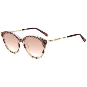 Missoni Women's Sunglasses - Plum Multicolor Plastic Cat Eye Frame | MIS 0026/S 05ND