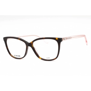 Moschino Love Women's Eyeglasses - Dark Havana Plastic Cat Eye Frame | MOL546 0086 00