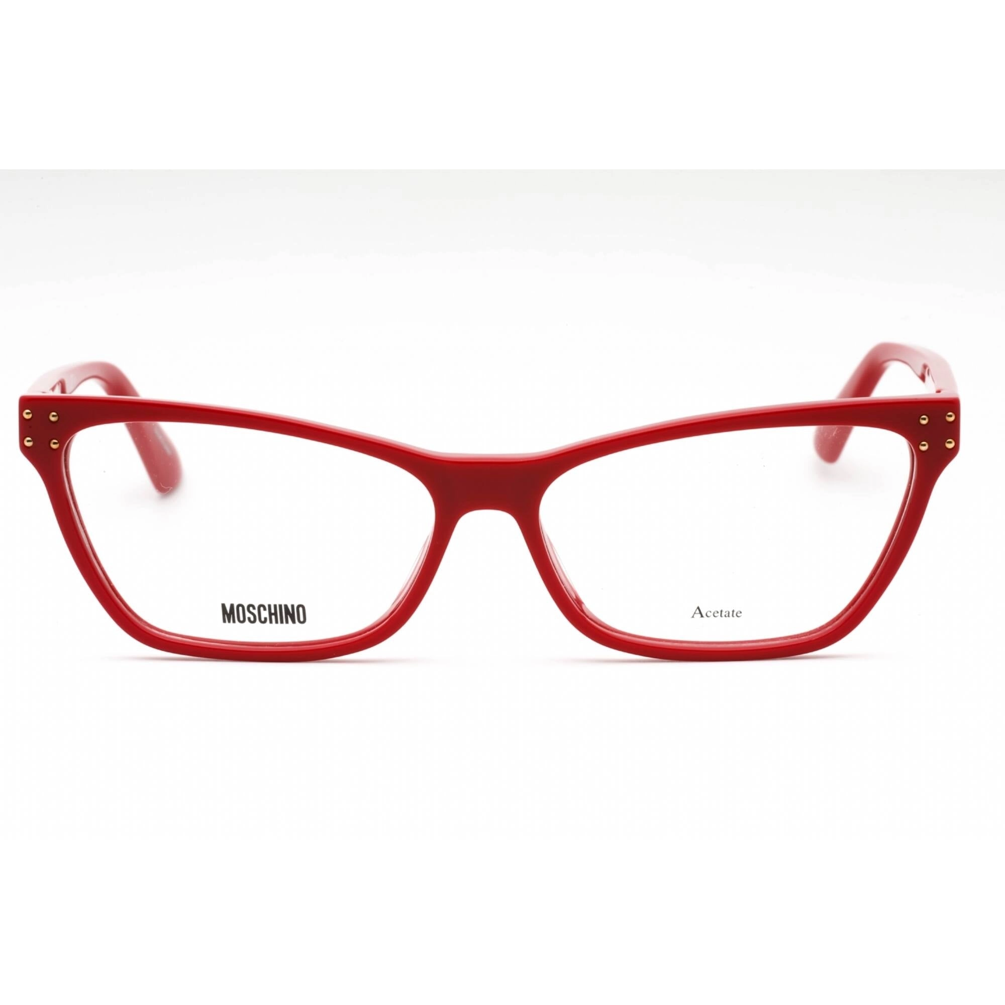 Moschino Women's Eyeglasses - Red Acetate Cat Eye Shape Full Rim Frame | MOS581 C9A