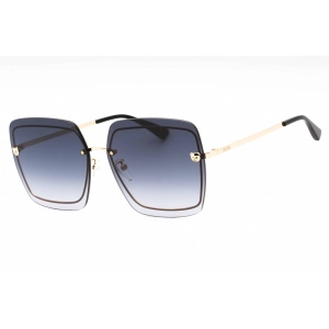 Moschino Women's Sunglasses - Grey Butterfly Metal Rimless Frame | MOS085/G/S 0KB7 9O