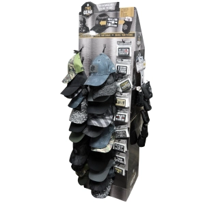 Patriotic Tac Gear Hat and Accessory Assortment Floor Display (Clean) - 56 Pieces Per Retail Ready Display 88469
