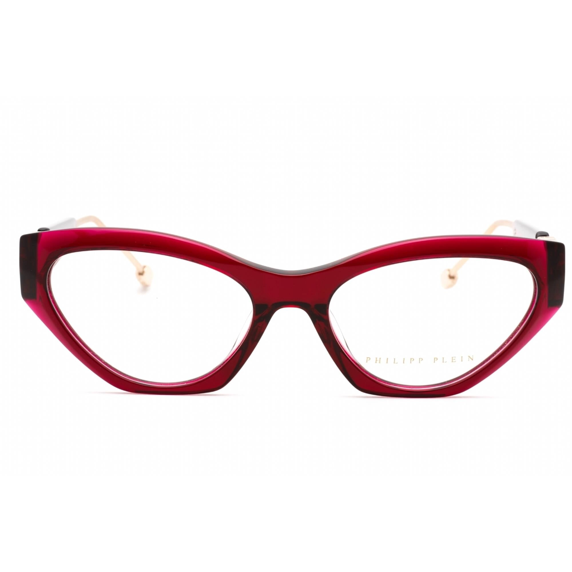 Philipp Plein Women's Eyeglasses - Transparent Plum Plastic Cat Eye | VPP069S 09WF