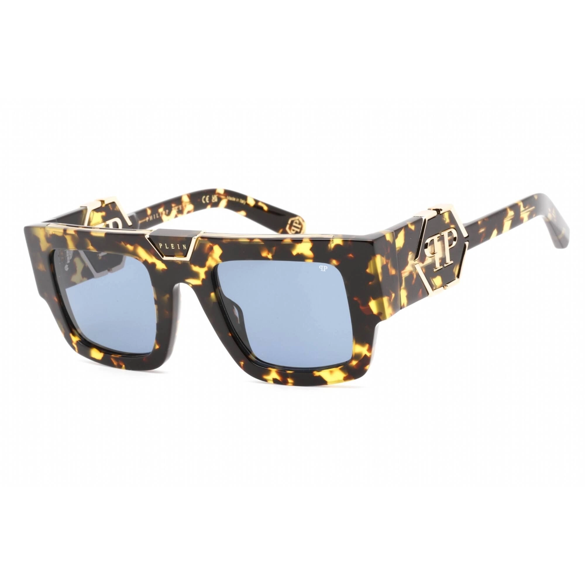 Philipp Plein Women's Sunglasses - Full Rim Brown Havana Rectangular | SPP092M 0781