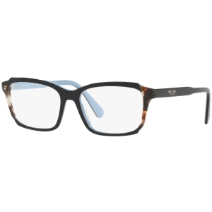 Prada Women's Eyeglasses - Top Black/Azure/Spotted Brown Plastic | 0PR01VVF KHR1O1