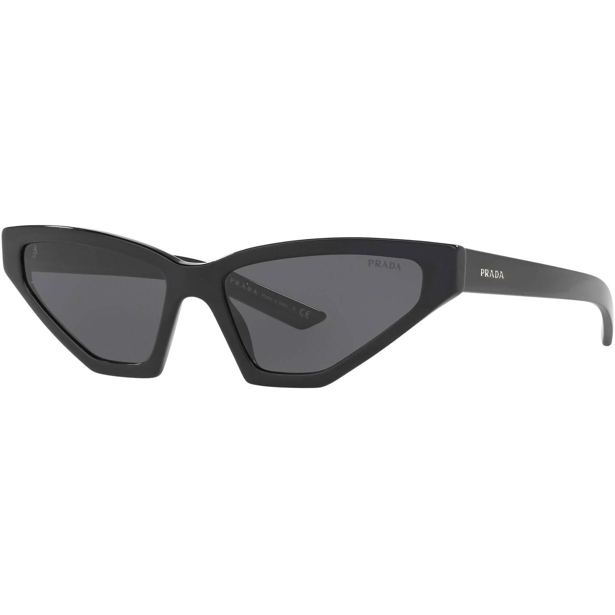 Prada Women's Sunglasses - Black Plastic Unique Frame | PRADA 0PR 12VS 1AB5S057