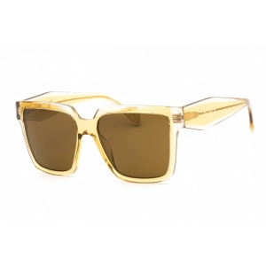 Prada Women's Sunglasses - Ocher/Crystal Grey Plastic Square Frame | 0PR 24ZS 14I01T