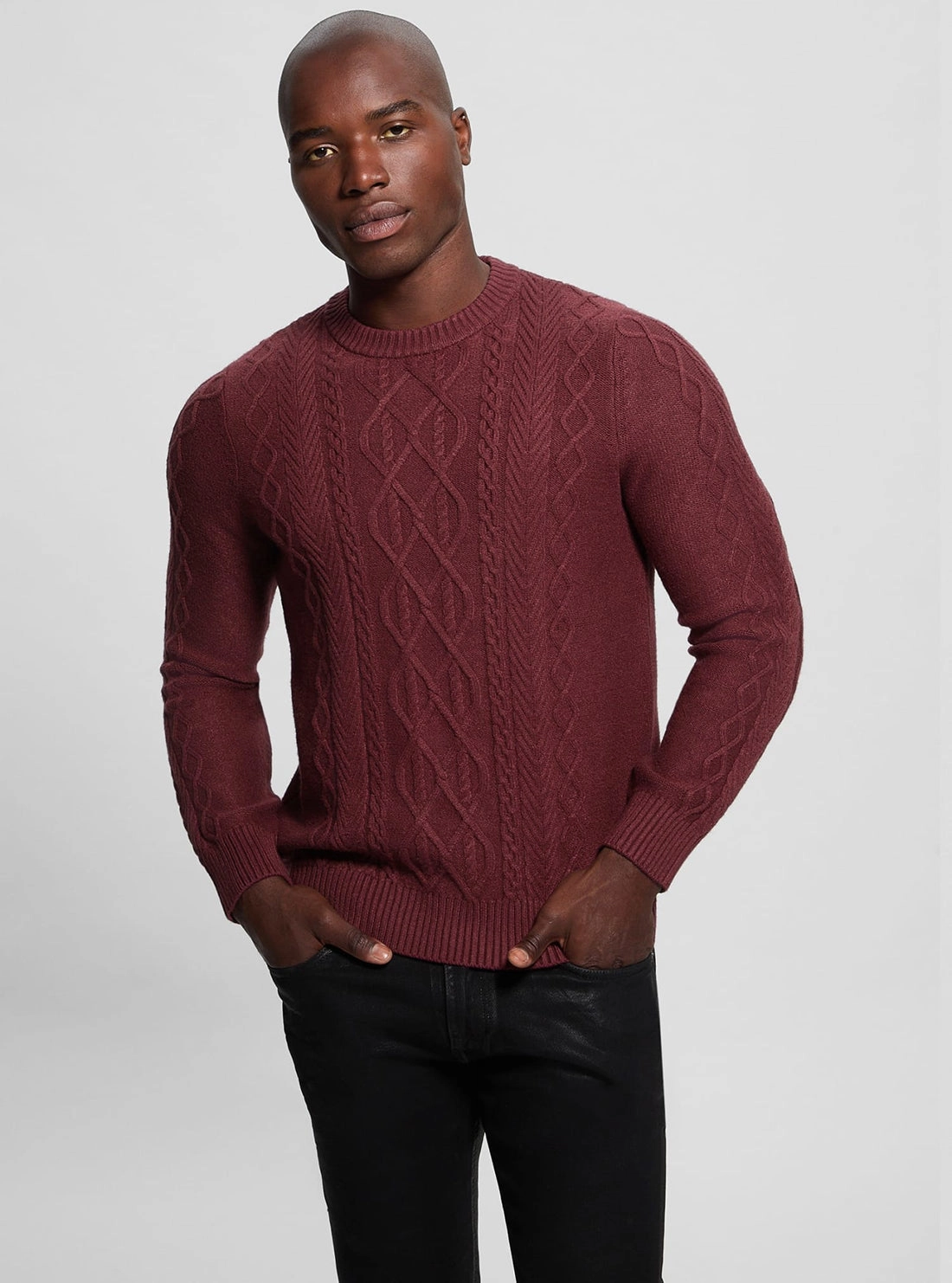Red Noah Cable Knit Jumper