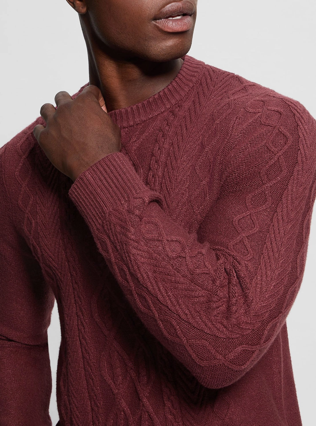 Red Noah Cable Knit Jumper