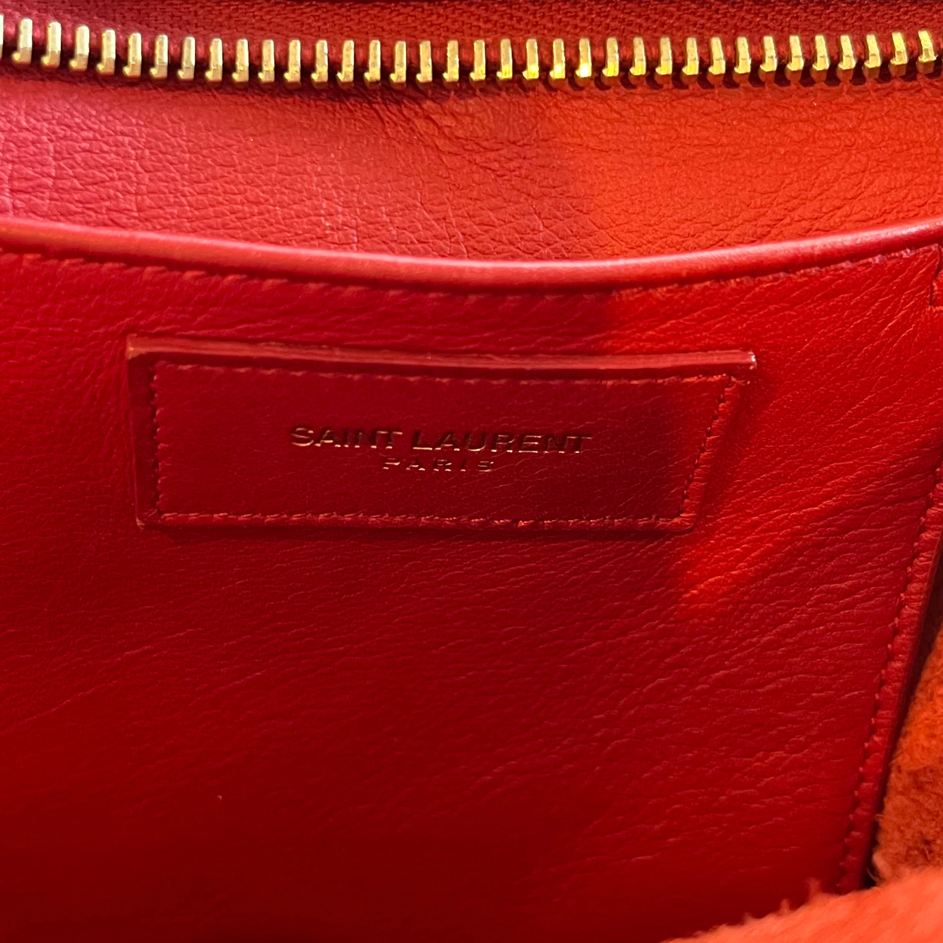 SAINT LAURENT Cabas ChYc Small Leather Two Way Tote