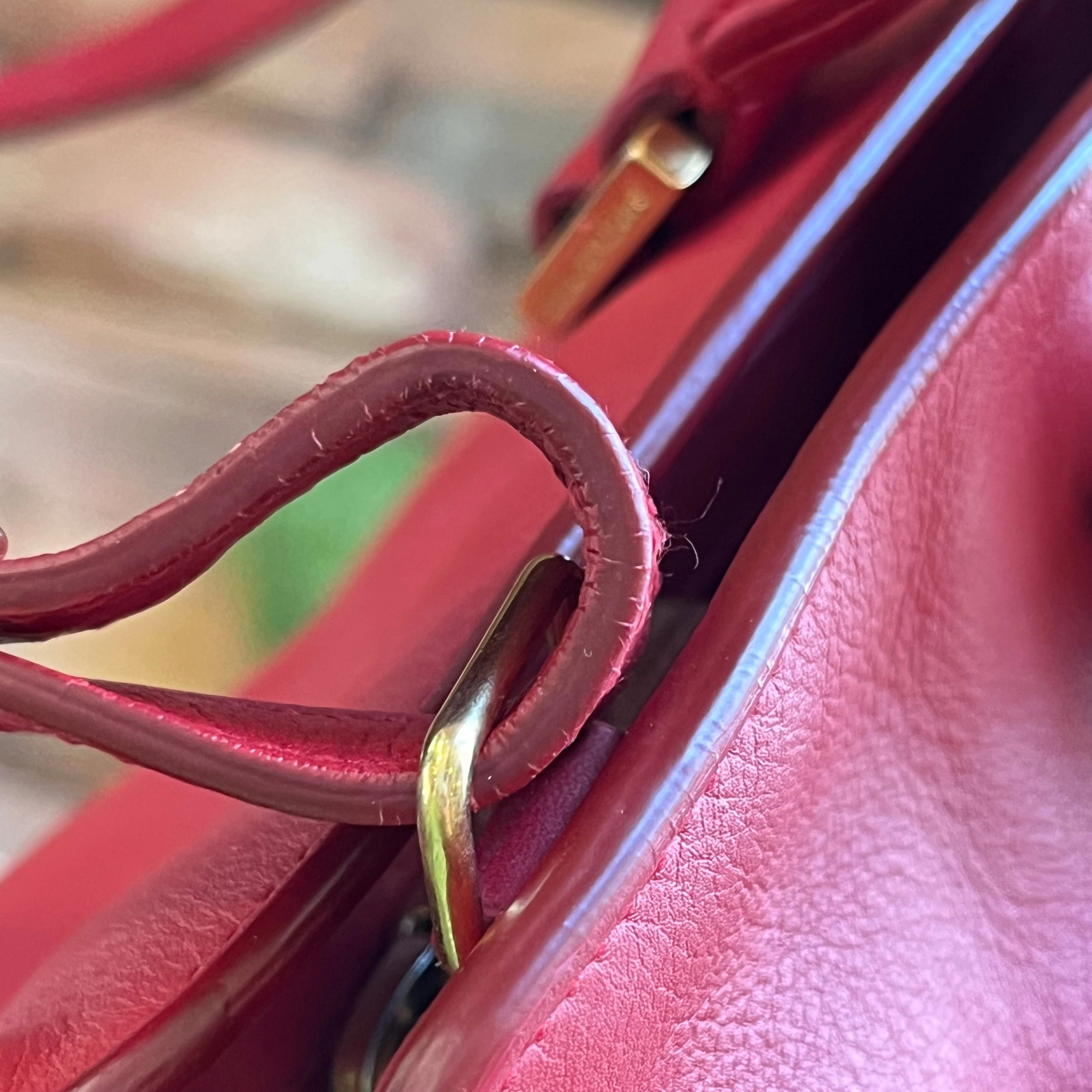 SAINT LAURENT Cabas ChYc Small Leather Two Way Tote