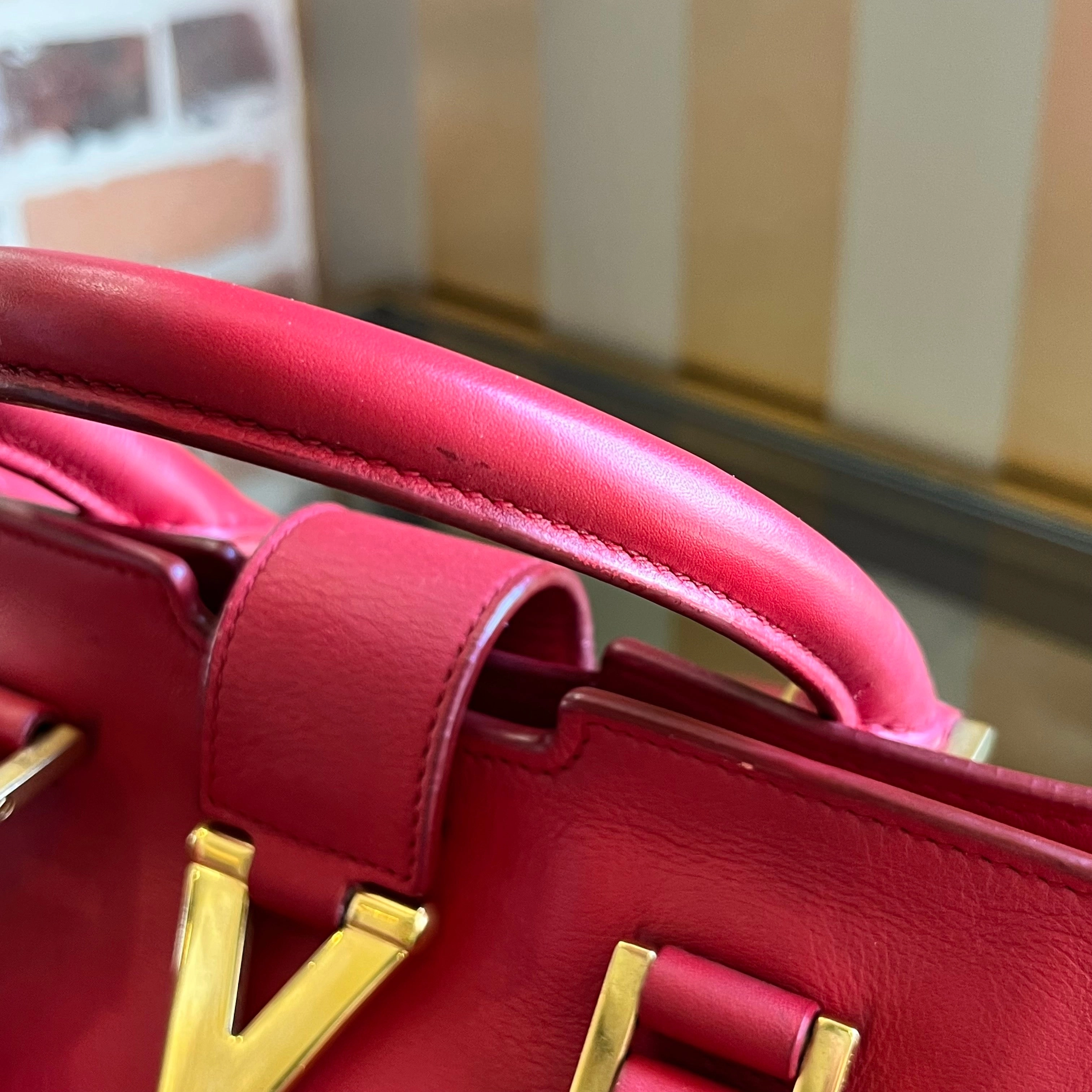 SAINT LAURENT Cabas ChYc Small Leather Two Way Tote