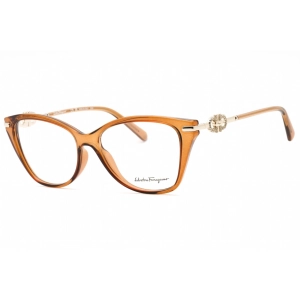 Salvatore Ferragamo Women's Eyeglasses - Transparent Caramel Full Rim | SF2937R 261