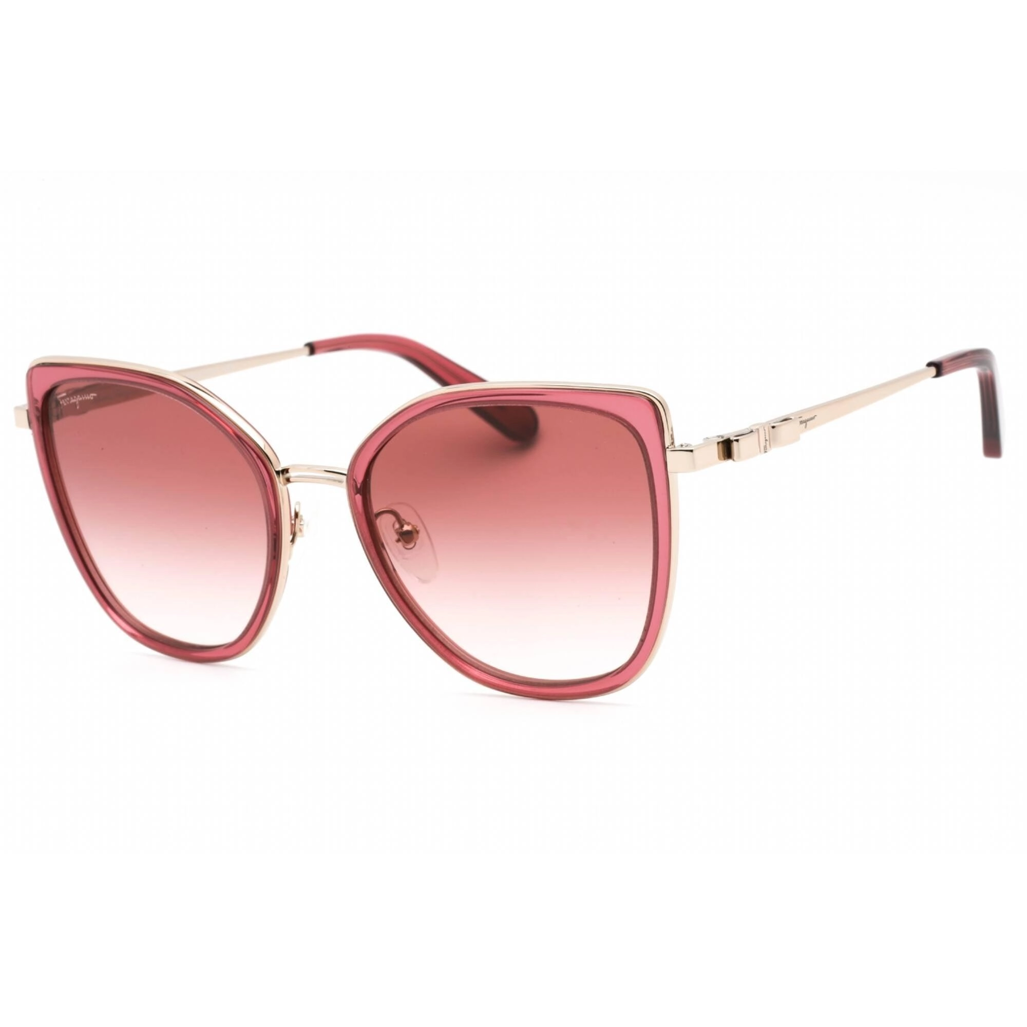 Salvatore Ferragamo Women's Sunglasses - Rose Gold/Bordeaux Plastic Frame | SF293S 774