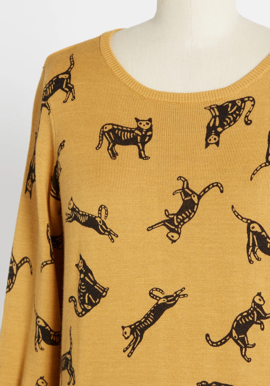 Spooky Kitty Pullover Sweater