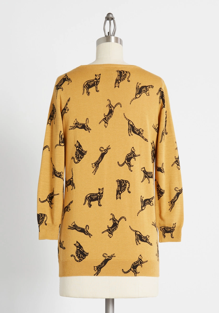 Spooky Kitty Pullover Sweater