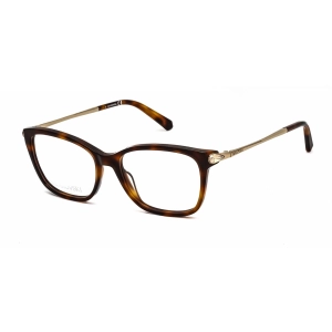 Swarovski Women's Eyeglasses - Full Rim Cat Eye Dark Havana Plastic Frame | SK5350 052