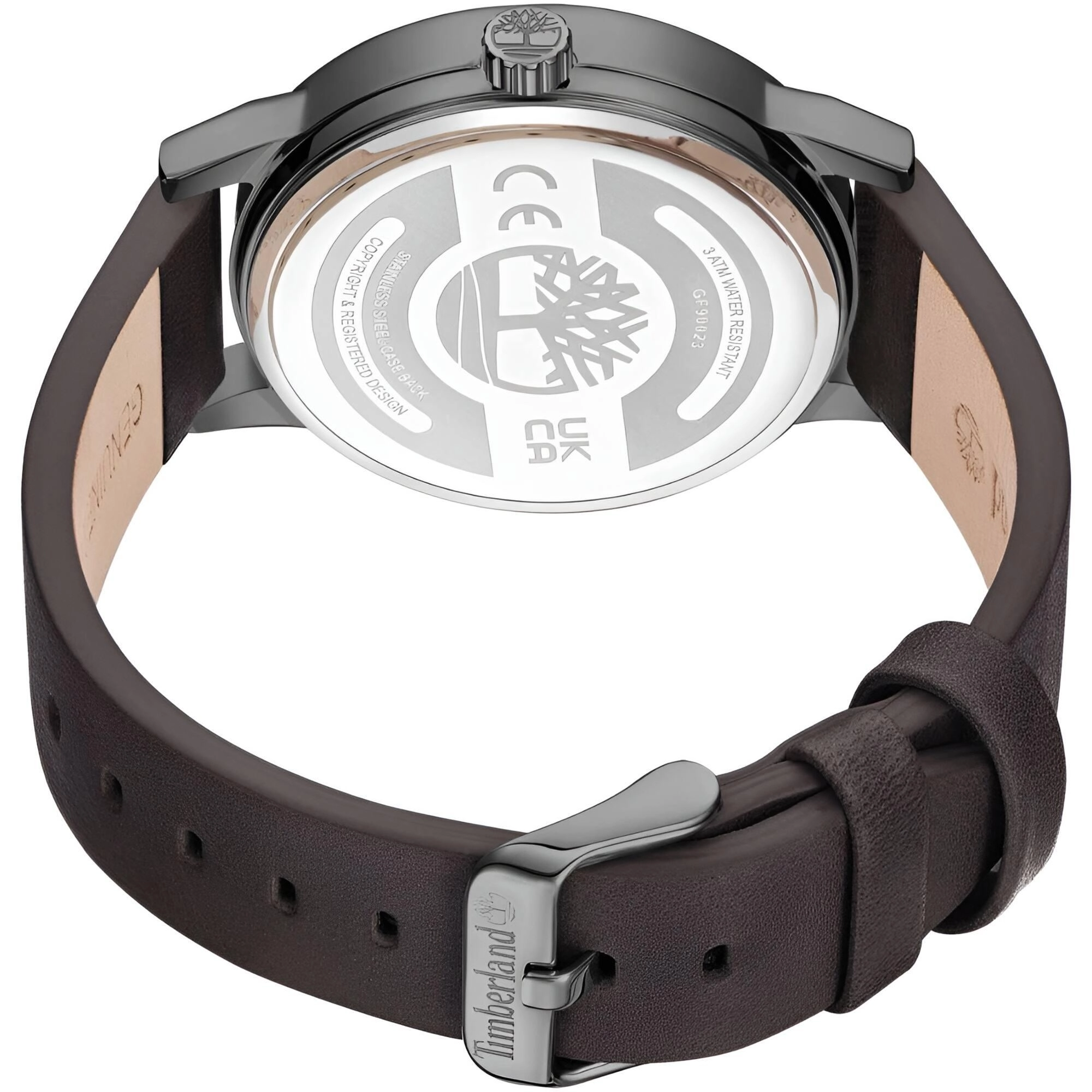 Timberland Men's Watch - Classic Cream Dial Dark Brown Strap Date | TDWGF9002302