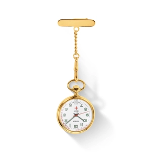 Tissot T-Pocket 30.1mm White Dial Golden Brass Pendant Watch T81722212