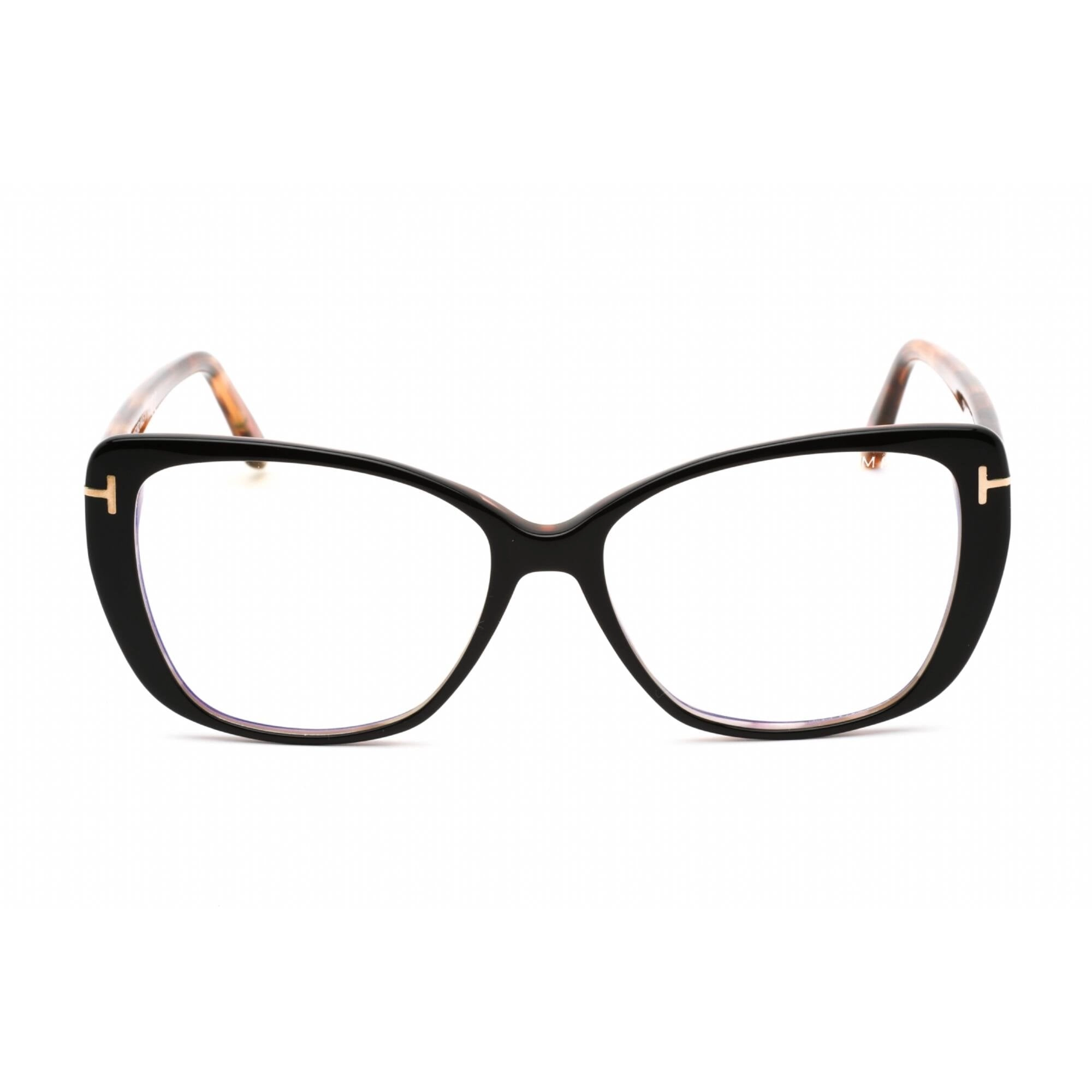 Tom Ford Women's Eyeglasses - Black/Other Butterfly Full Rim Frame | FT5744-B 005