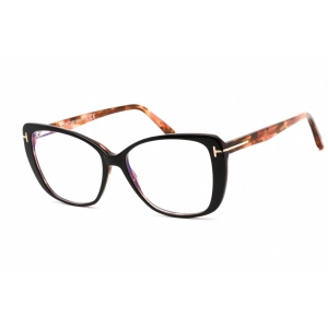 Tom Ford Women's Eyeglasses - Black/Other Butterfly Full Rim Frame | FT5744-B 005