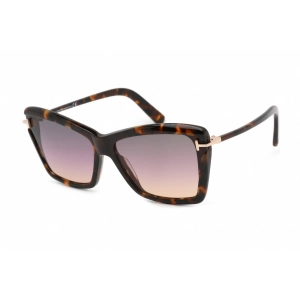 Tom Ford Women's Sunglasses - Colored Havana Frame Gradient Smoke Lens | FT0849 55B