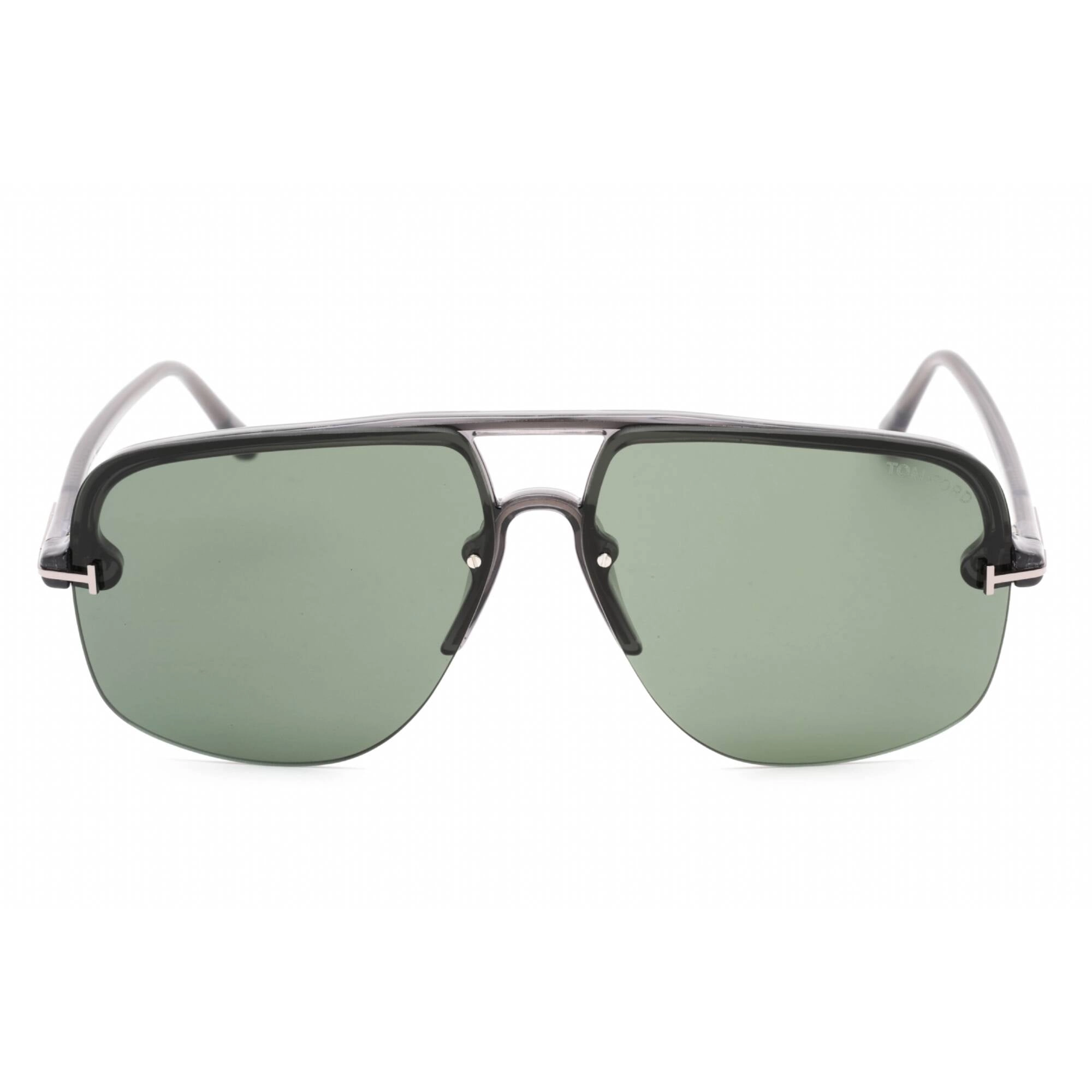 Tom Ford Women's Sunglasses - Grey/Other Metal Pilot Frame Green Lens | FT1003 20N