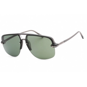 Tom Ford Women's Sunglasses - Grey/Other Metal Pilot Frame Green Lens | FT1003 20N