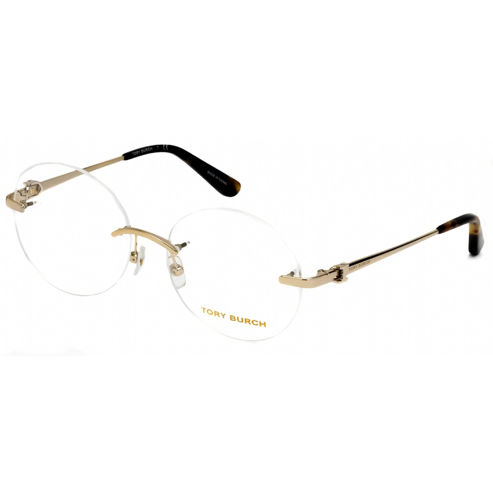 Tory Burch Women's Eyeglasses - Round Shape Shiny Light Gold Metal Frame | TY1059 3266