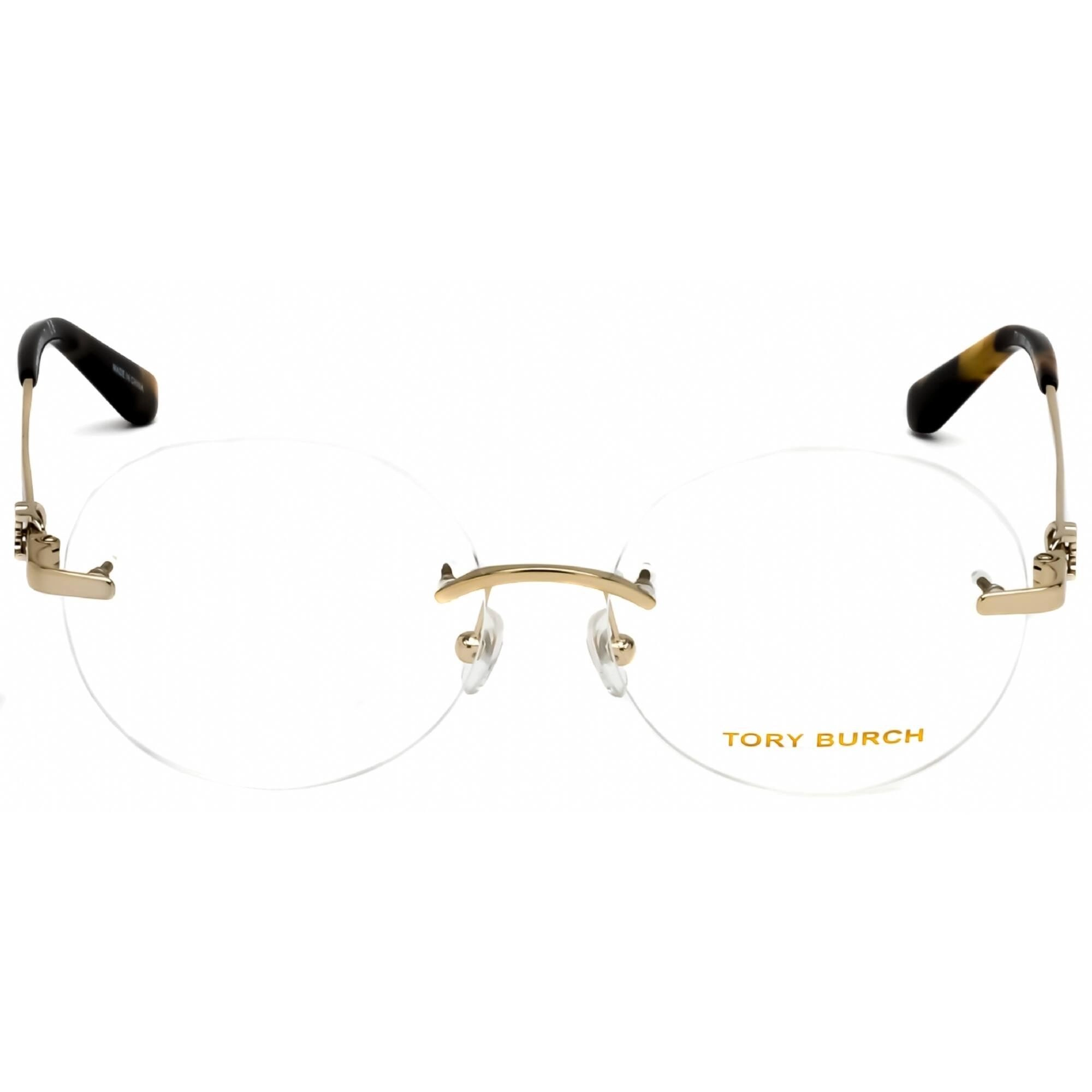 Tory Burch Women's Eyeglasses - Round Shape Shiny Light Gold Metal Frame | TY1059 3266