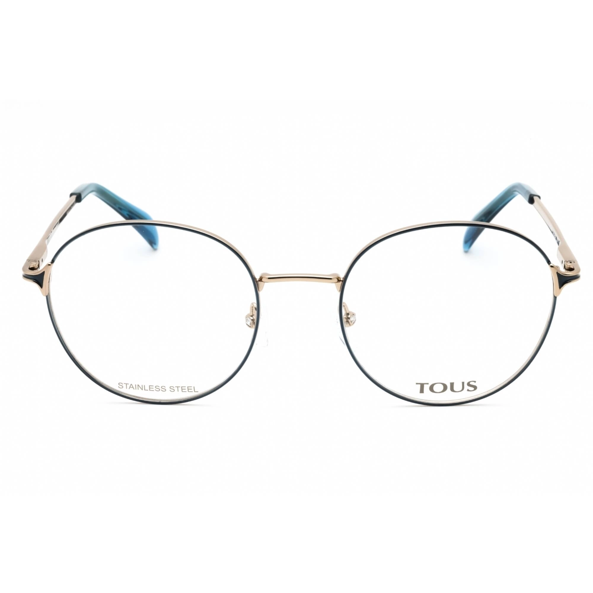 Tous Women's Eyeglasses - Shiny Red Gold Metal Round Full Rim Frame | VTO448 0E59